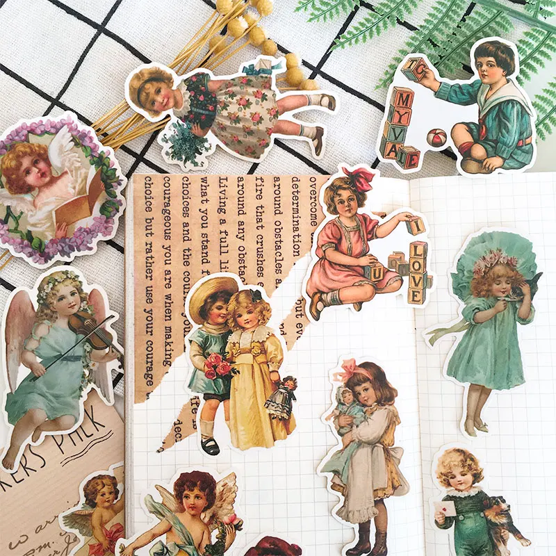 15PCS Angel baby Sticker DIY Scrapbooking Bottom Collage Phone Computer Diary Happy Planner Decoration Sticker96