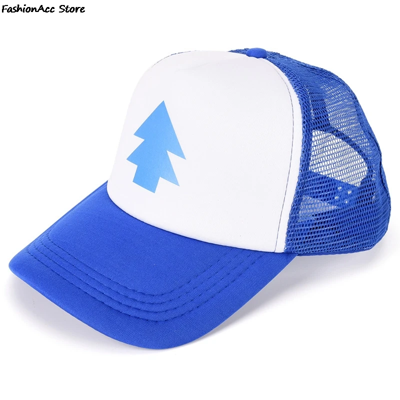 Trucker Baseball Cap Pine Tree Dipper Gravity Fall Mesh Hat Adjustable Women Men