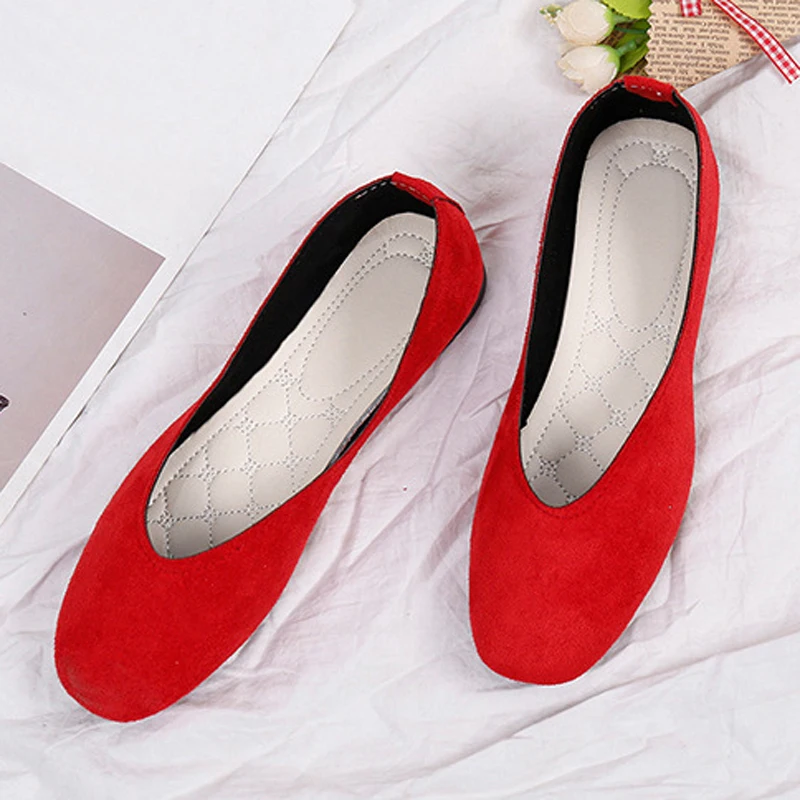 2024 Comfortable Flat Shoes Woman Soft Leather Loafers Slip On Spring Summer Casual Shoes Women Ballet Flats Women Shoes