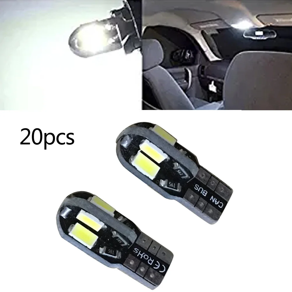 10PCS T10 5730 SMD 8 LED Light Bulb 194 168 W5W DC 12V Auto Car Interior Wedge Side Light signal Lamp Bulb White