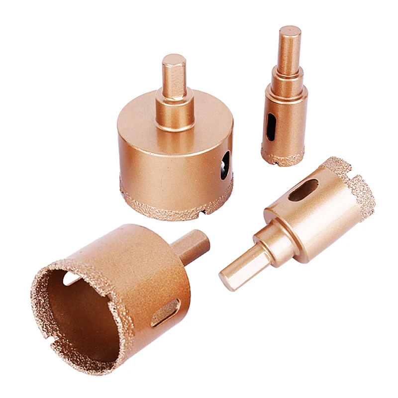 JUNEFOR 6-60Mm Mũi Dụng Cụ Mở Dao Cắt Kính Cường Lực Gốm Đá Cẩm Thạch Lỗ Cưa Kim Cương Hàn Cưa Lỗ Khoan bit Dụng Cụ Mở Đa Năng