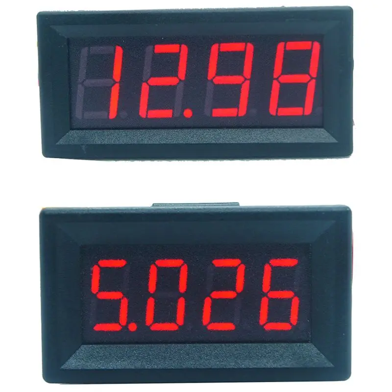 Mini Digital LED Display 4 Bits 0-100V Voltmeter Panel Volt Voltage Meter Tester