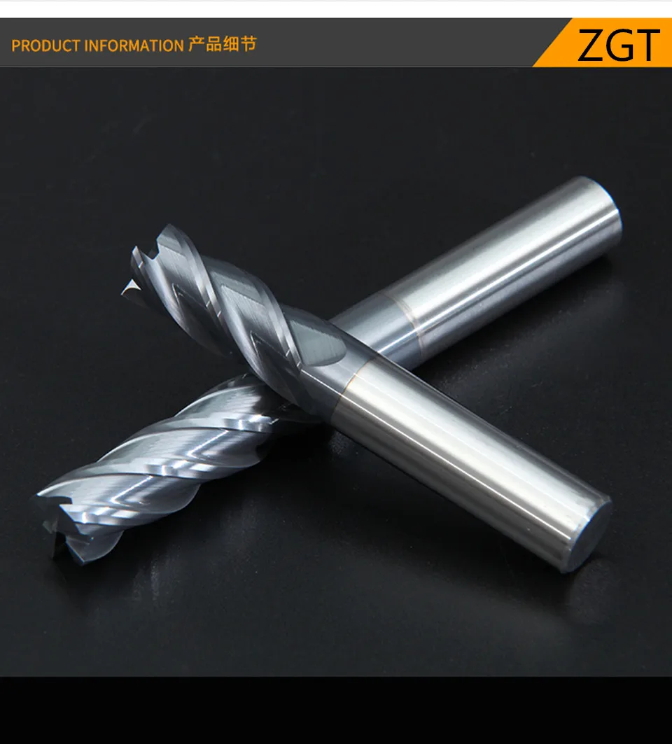 1PC High Quality Cnc Endmill HRC50 4 Flute Metal Cutter 1mm 2mm 3mm 4mm 6mm 8mm 10mm 12mm Alloy Carbide Milling Cutter End Mill