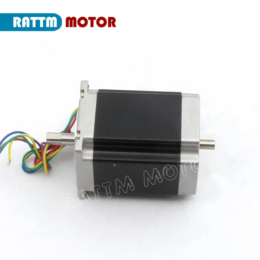NEMA23 stepper motor 270Oz-in Dual shaft 3A 76mm length 4 Leads for 3D printer / CNC Router Engraving Milling Cutting Machine