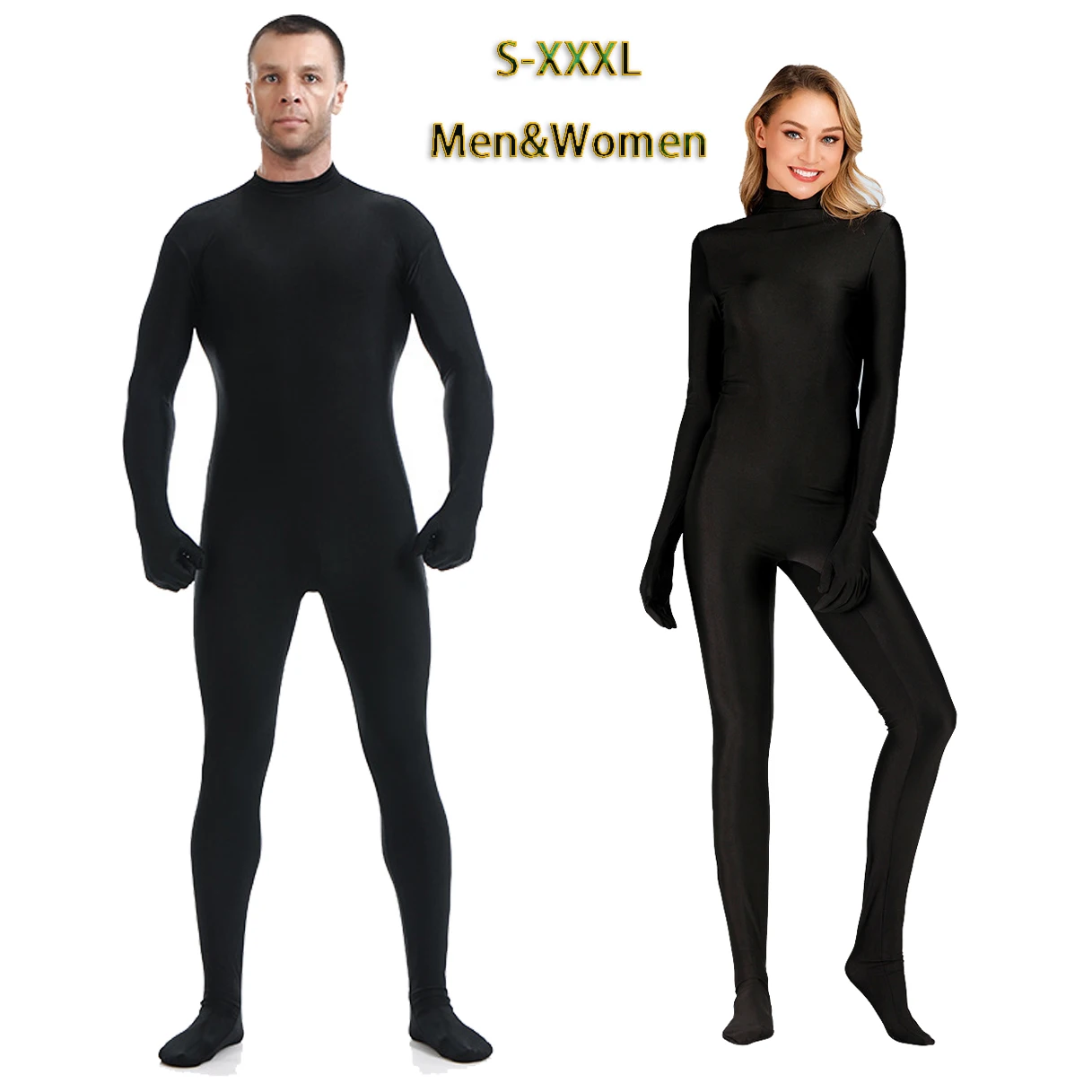 Men Spandex Zentai Second Skin Bodysuit Women Zentai Suit Custom Plus Size Tight Jumpsuit Full Body Suit Cosplay Costume