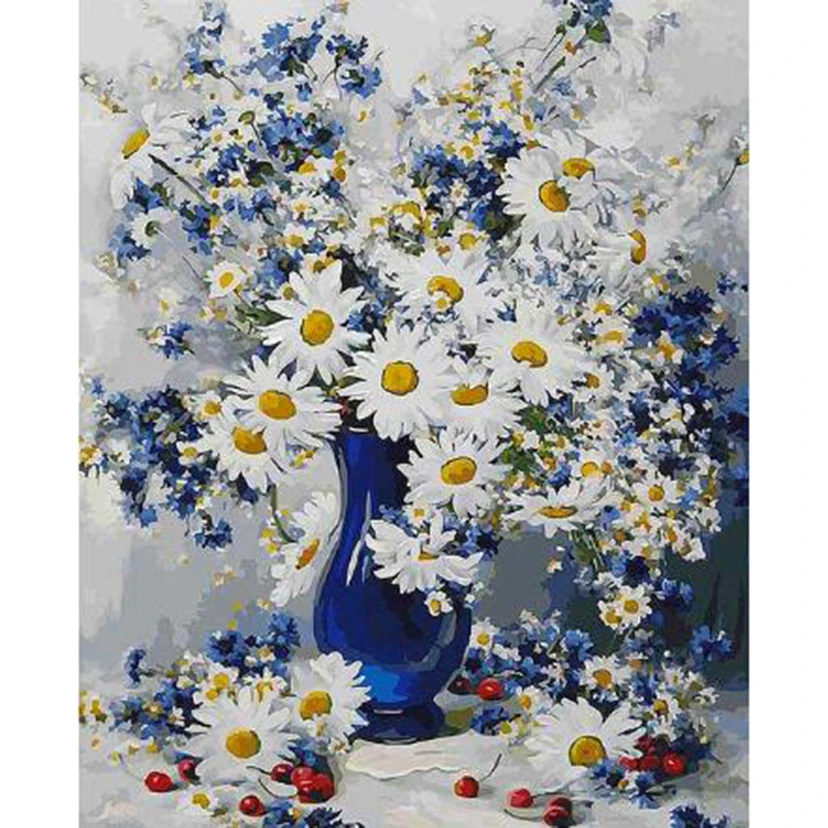 

5D DIY Diamond Painting Square Round Diamond Daisy Flower Drawing Cross Stitch Embroidery Handmade Gift Home Decoration WG2754