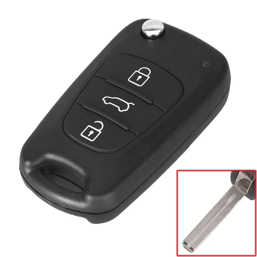 KEYYOU Neue Flip Schlüssel Shell Für Kia K2 K5 Sorento Sportage 3 Tasten Folding Remote-Car Key Fob Fall Blank abdeckung Uncut Klinge