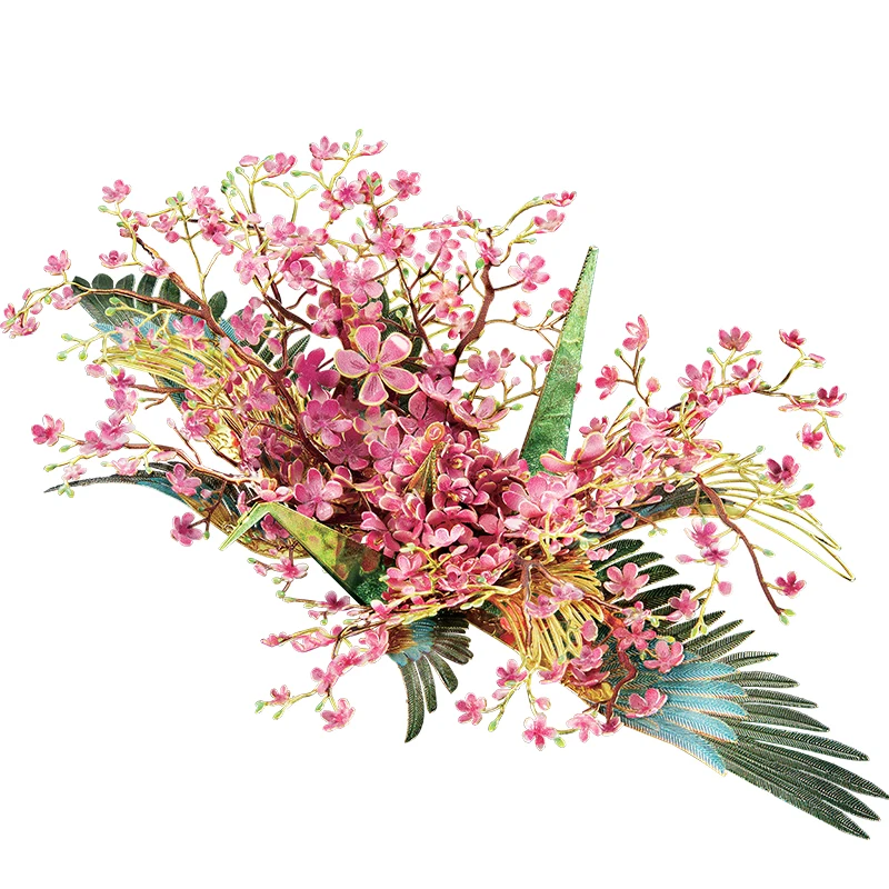 

Piececool 3D металлический пазл Lucky Crane BLOSSOMS IN THE WIND Наборы моделей DIY Лазерная резка Сборка головоломки Игрушка ПОДАРОК для аудитории детей