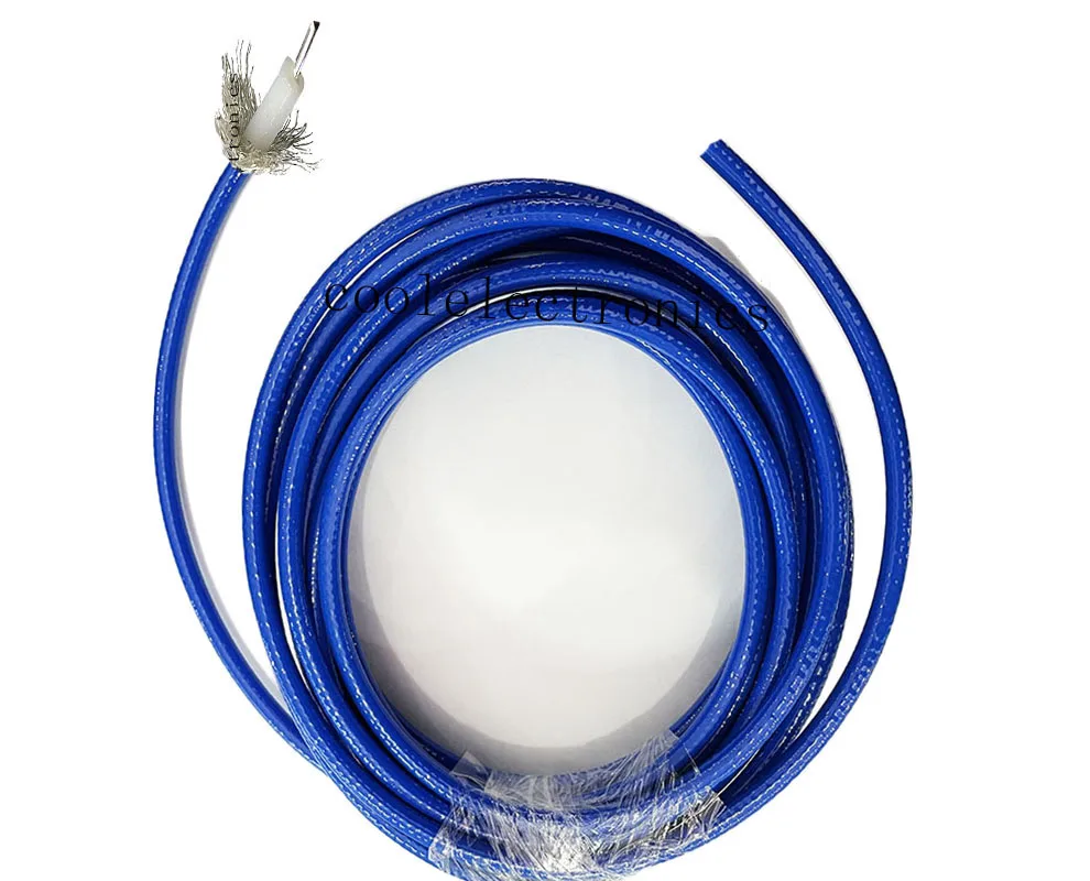 Blue Soft RG142 Double Shielded RF Coaxial cable Adapter Connector Coax Cable RG142 Cable 50ohm 50cm 1/2/3/5/10/15/20m