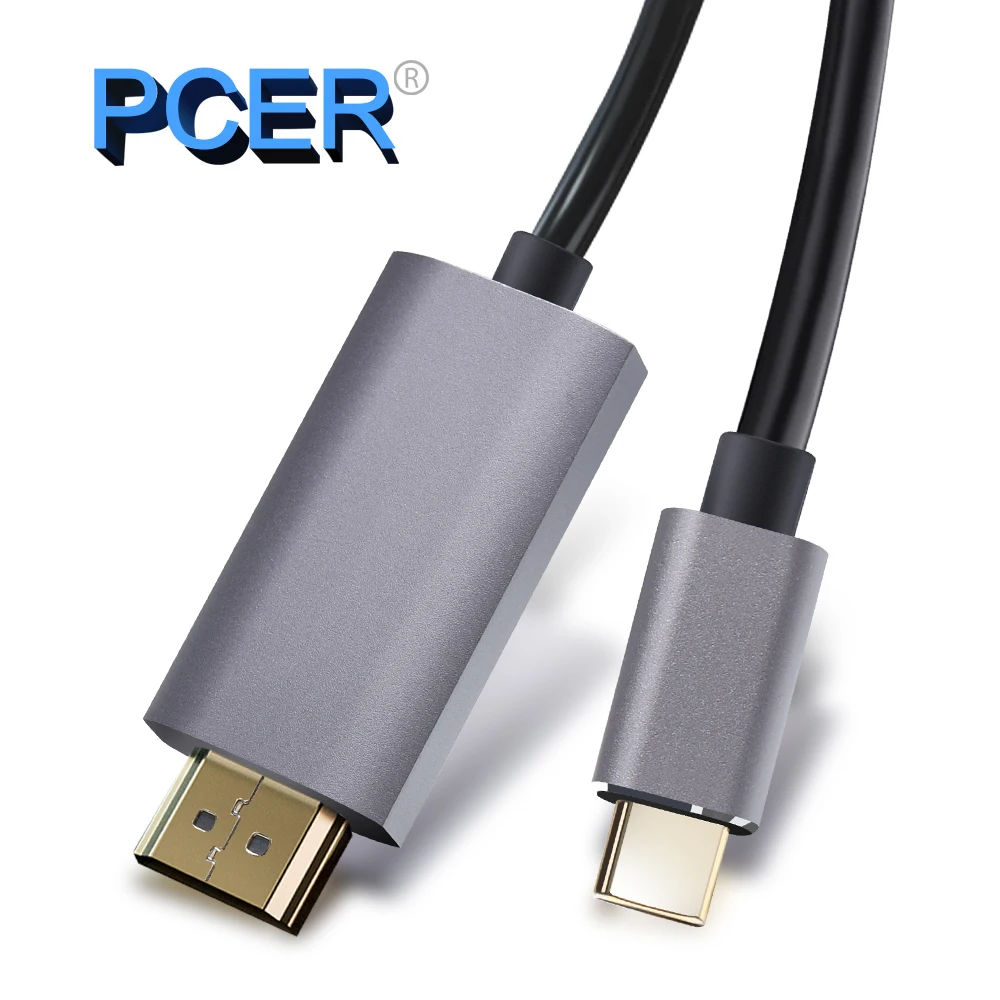 PCER USB C a HDMI cavo 4K tipo C HDMI Thunderbolt3 convertitore USB tipo C a HDMI per MacBook Huawei Mate 30 USB-C adattatore HDMI