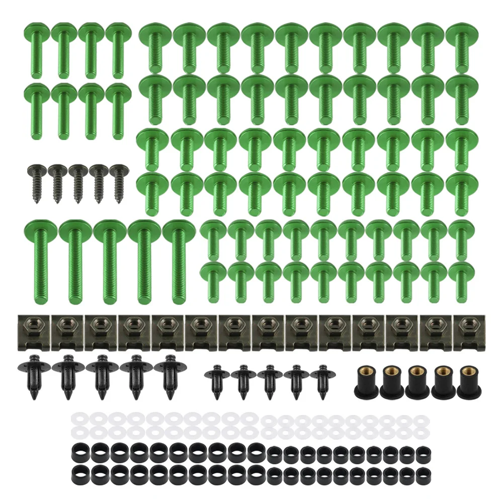 190pcs Bodywork Screws Fairing Bolts Kit for Kawasaki Ninja 1000 ZX1000 ABS 2015 - 2019 Ninja 250R 300 400 500 600R 650 650R