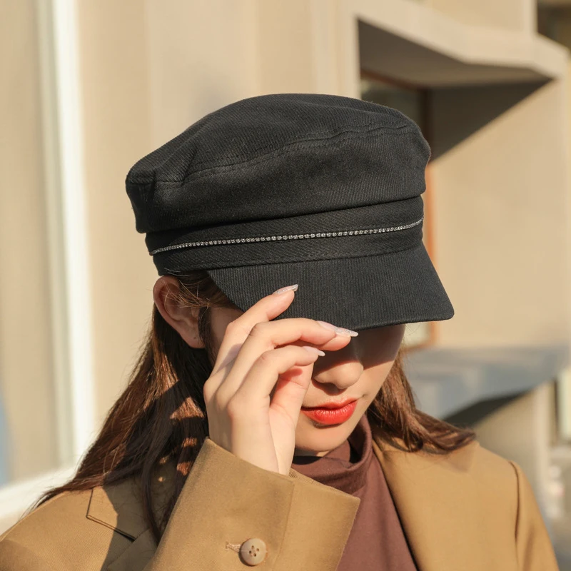 Newsboy Caps New Arrive Women Newsboy Gatsby Cap Octagonal Baker Peaked Beret Driving Hat Female Sunscreen Hats Painter Tour cap