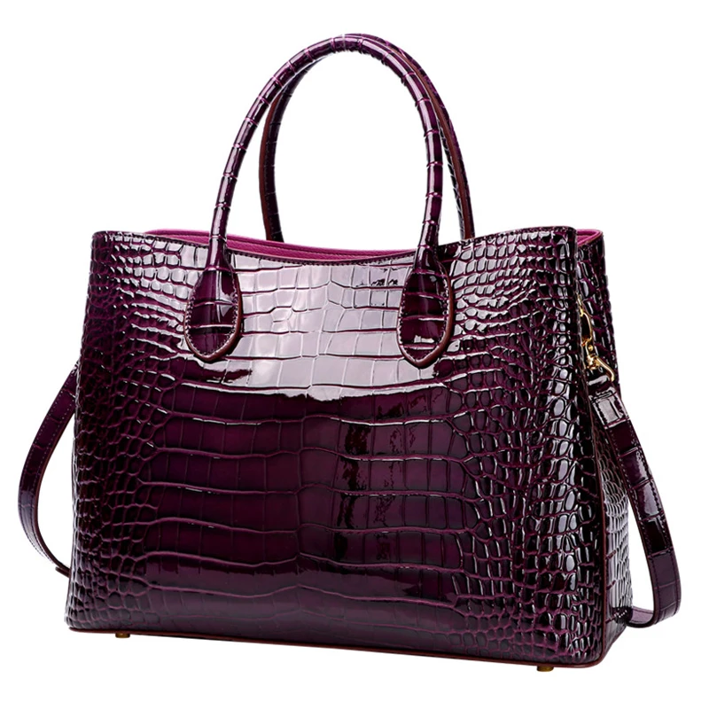 

New Women Genuine Leather handbags fashion Crocodile pattern real cowhide leather cowhide leather shoulder bag women