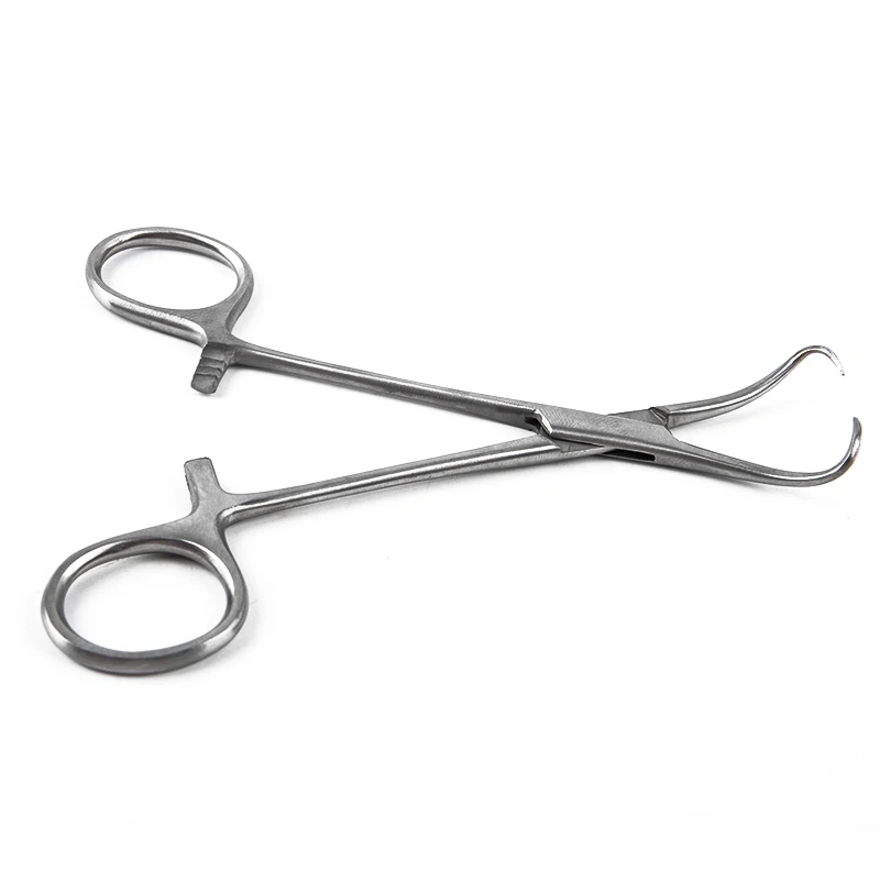 1PC 14Cm Inox Phẫu Thuật Khăn Vải Kẹp Kìm Cộng Lực Chỉnh Hình Cụ Dụng Cụ Làm Bằng Thép Không Gỉ