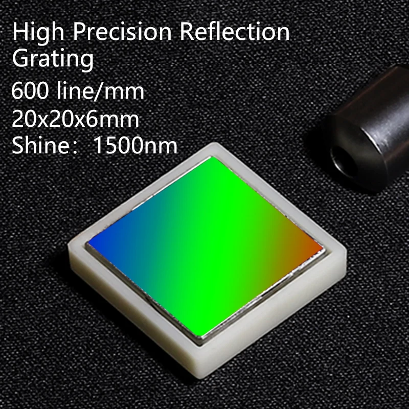 Diffraction gtating Plane reflection grating optical elemaent Spectroscopic analysis grates 600 lines 20x20x6mm shine 1500nm
