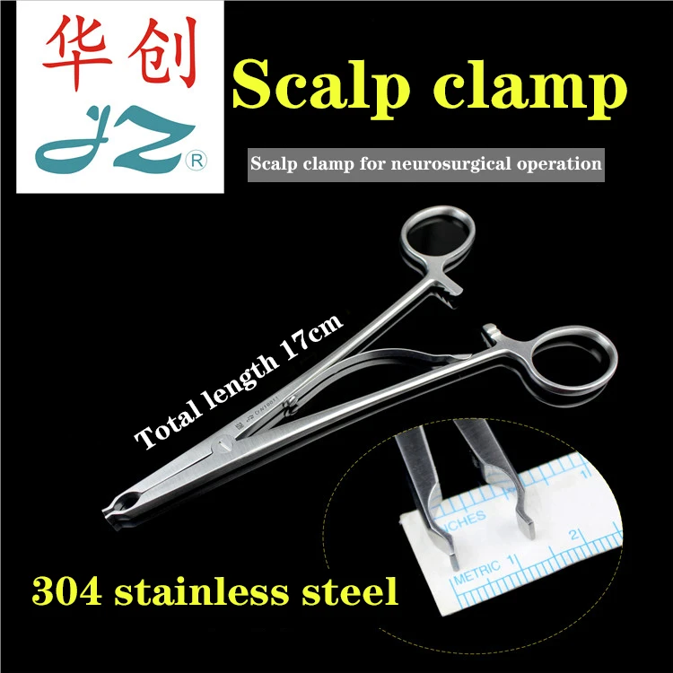 Admiralty neurosurgical instruments medical scalp clamp stainless steel scalp clamp placement clamp