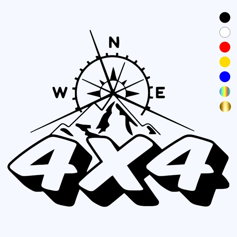 Веселая наклейка компаса CK2735# на авто, белый/черный