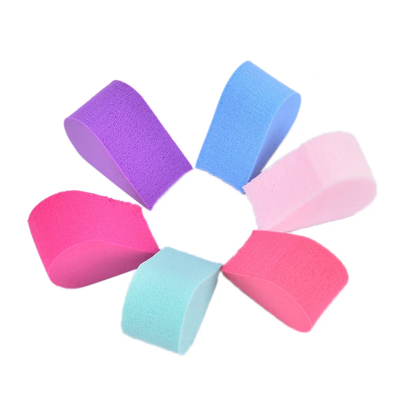 8pcs Candy Color Triangle Shaped Soft Magic Face Cleaning Cosmetic Puff Makeup Sponge Cleansing Wash Face Makeup 2 Styles