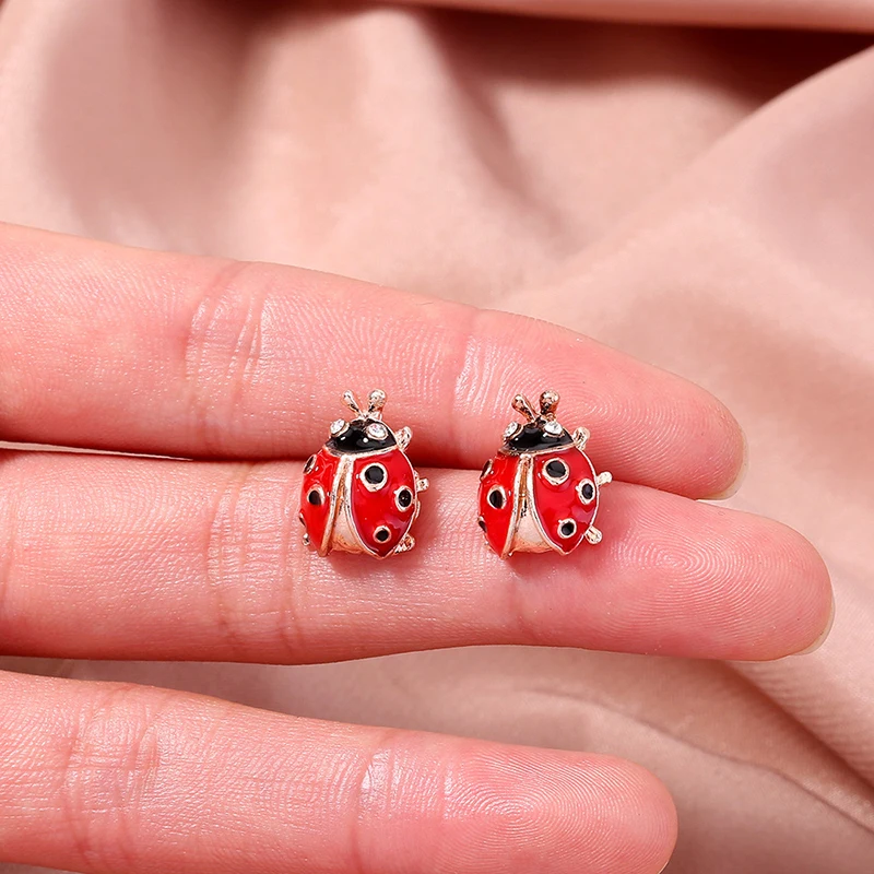 موضة لطيف الخنفساء وأقراط حجر الراين بيتل أقراط النساء فتاة تأثيري حفلة هدية أنيمي مجوهرات حلية