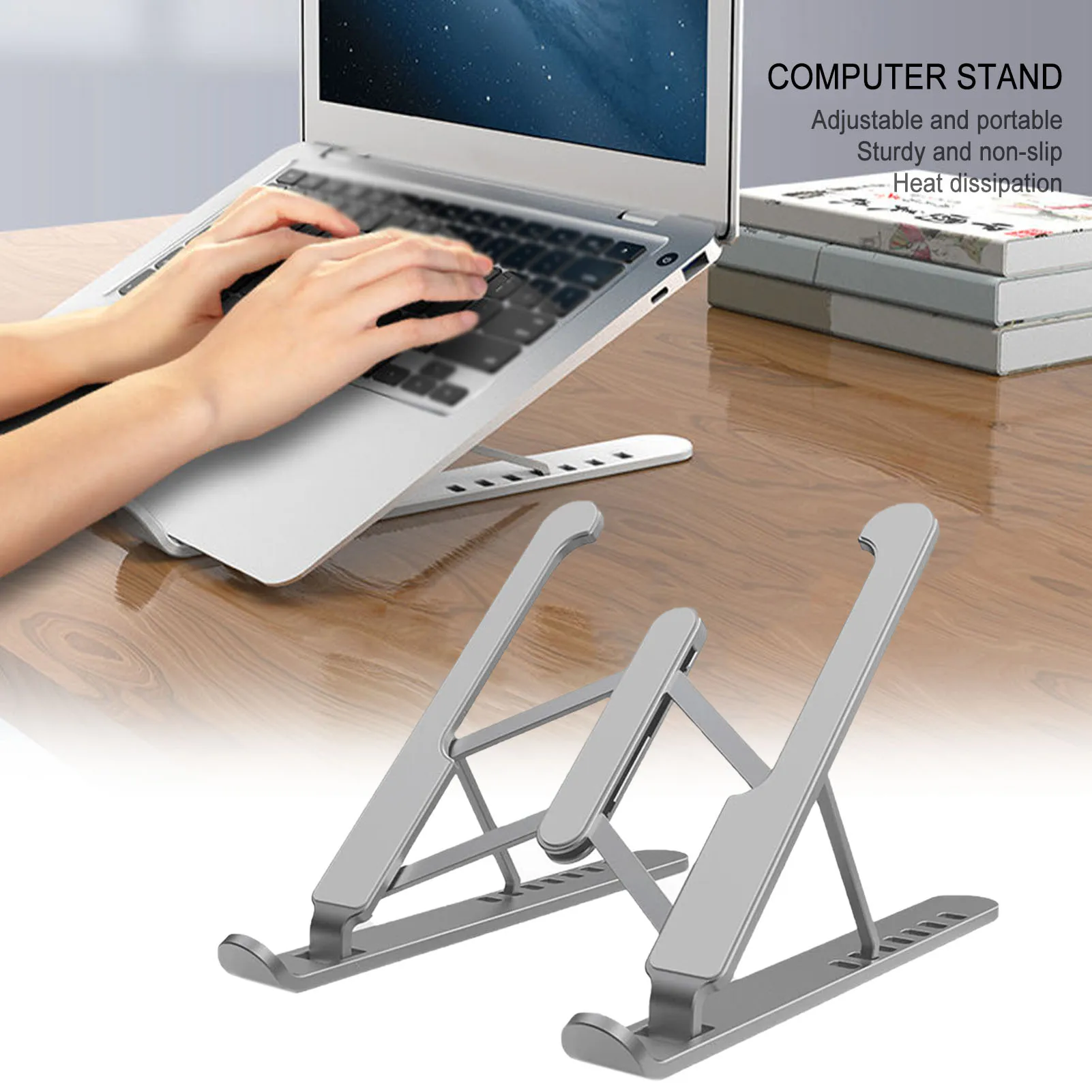 Portable Laptop Stand Auminium Alloy Folding Notebook Support Adjustable Laptop Holder Tablet Base For PC Macbook Pro Stand