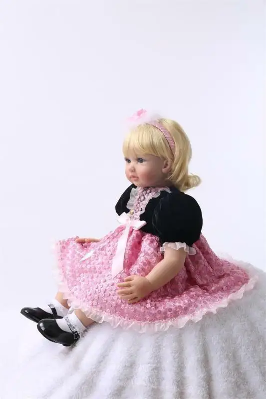 Pretty Bebe Reborn Baby Nursery 22'' Handmade Vinyl Alive Doll Toddler Bebe Gift Toys For Children Dolls For Girls