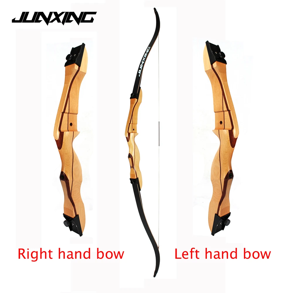 New Junxing 68Inches Wooden Bow 18-32 Lbs Suit Left/Right Hand User Recurve Bow for Archery Hunting Shooting Outerdoor Games