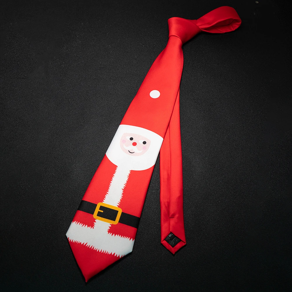 fashion 9cm classic print neckties for Christmas party reindeer santa claus tree snowflake anime tie accessories new year gift