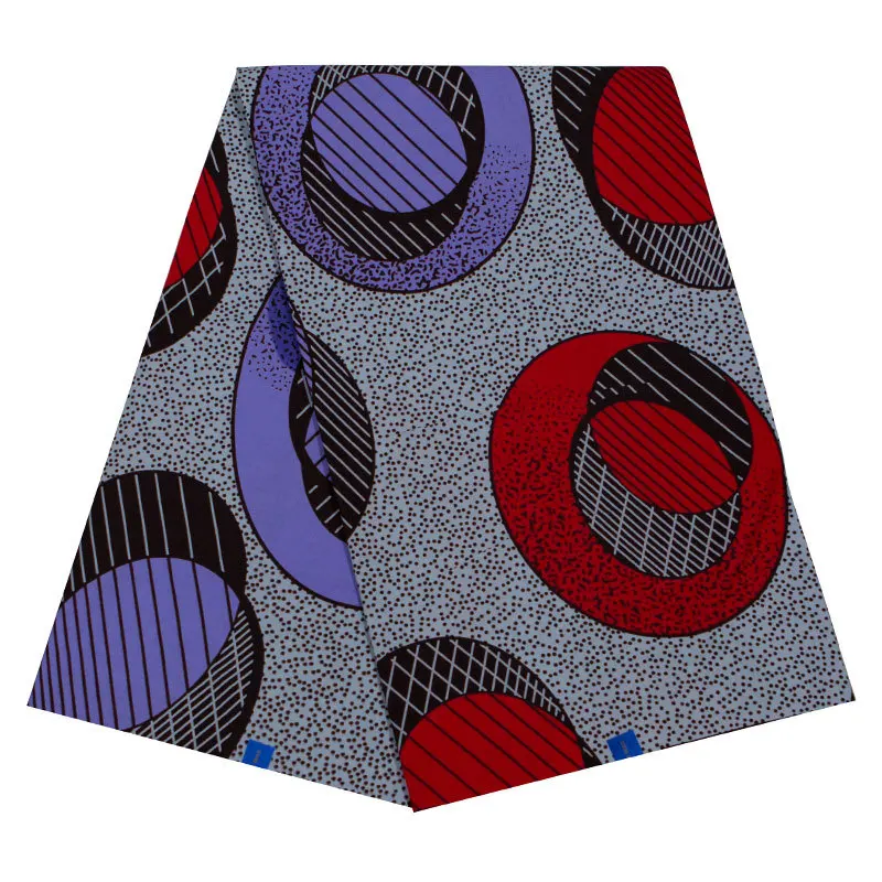 

African Fabric 2019 New Arrivals Red & Purple Print 100% Cotton Fabric African Nigeria Ankara Real Wax Java