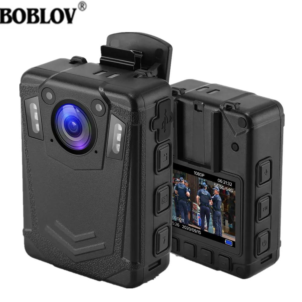 

BOBLOV DMT204 Body Camera IP65 Waterproof Body Camera Bulit-in 64GB Memory 8Hours Recording Wearable Body Mounted Camera Car Cam