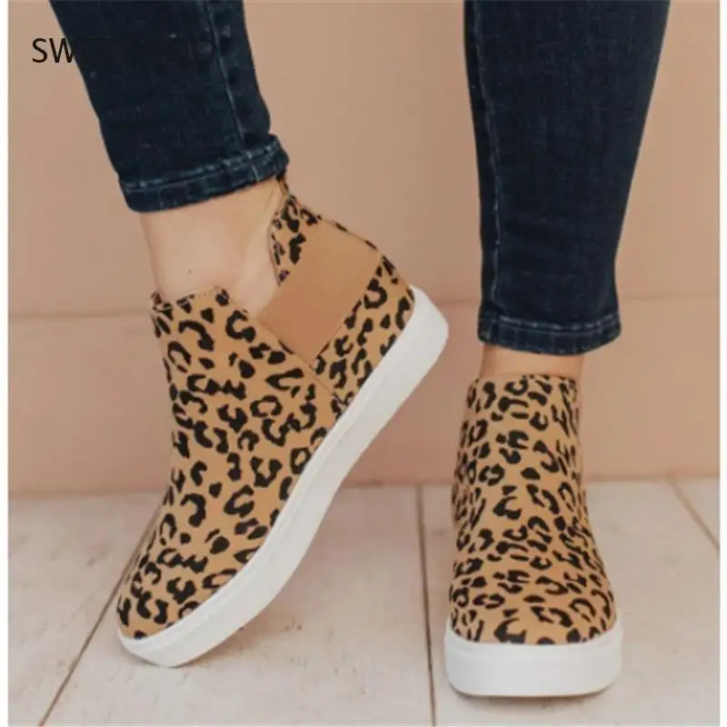 

Women Canvas Flat Platform Ankle Boots Buckle Strap Sleeve Punk Boots Autumn Winter