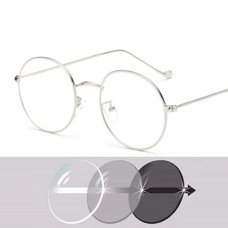 Fashion Metal Round Frame Reading Glasses Men Women Small Optical Unisex Eyewear +50 +75 +100 +150 +200 +250 To +600