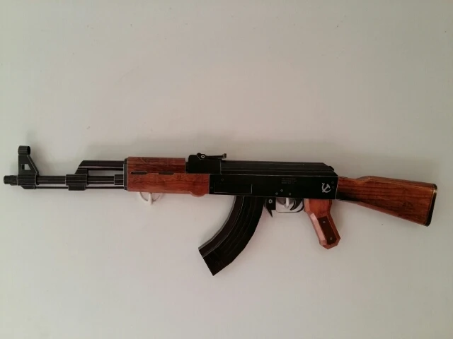 Tỉ Lệ 1:1 Lifesize AK47 Súng Trường Tấn Công Pháo Thủ Công Tự Làm Mô Hình Giấy Bộ Vòng Tay Đồ Chơi Xếp Hình