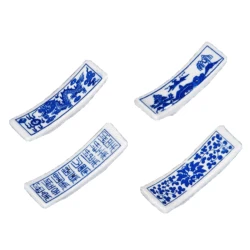 1PC Retro Pattern CN (Origin) JDZ Blue And White Porcelain Ceramic Chopstick Holder Creative For Sushi Stick Spoon Give gifts