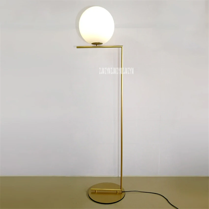 

OMZ-L048 Bedroom Bedside Study Room Simple Ball Standard Lamp Postmodern Living Room Minimalist Glass Ball Floor Lamp Creative