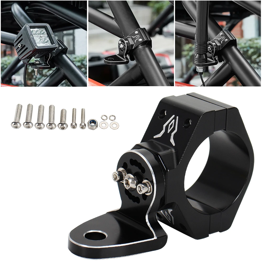 Adjustable Light Flag Mount Bracket 1.75 Inch Bars Black For Yamaha Rhino YX 1000 Bad Boy MTV Intimidator Honda Pioneer 1000