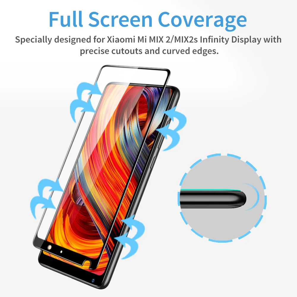 Xiaomi MIX 2 2S Mix3 화면 보호기 Xiaomi 8 8 SE 9H 3D 풀 커버리지 강화 유리 필름, Xiaomi MI 9 SE 9 Pro