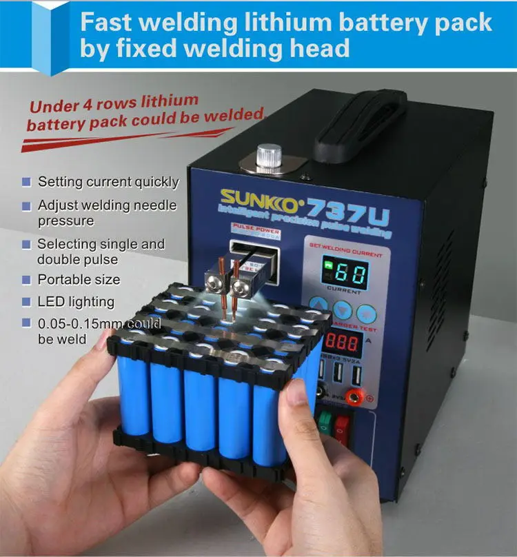 737U small home mobile power charging treasure 18650 lithium-ion battery pack battery charging spot welding machine