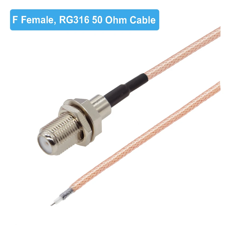 Single End F Female to PCB Solder Pigtail RG316 50ohm / RG179 75ohm Cable for 3G/4G Modem Router Open End PCB RF Coaxia Jumper