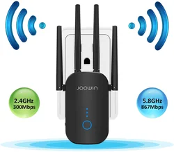 JOOWIN 1200Mbp WiFi Extender Signal Booster for Home WiFi Repeater Dual Band 2.4 & 5GHz JW-WR768AC