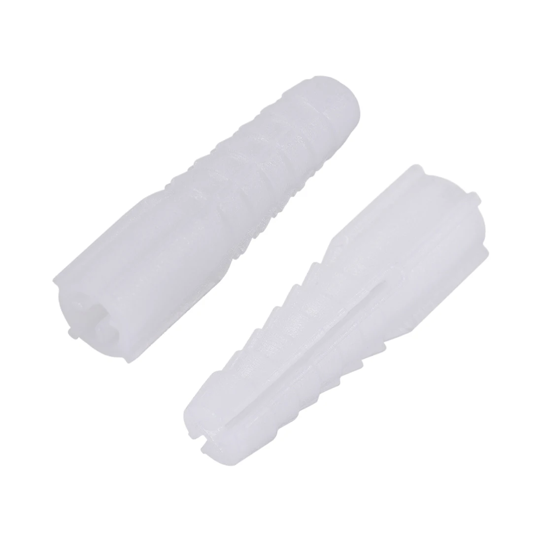 uxcell 30pcs 10mm x 40mm Plastic Anchor Bolts Expansion Pipe Column Concrete Wall Plug Frame Fixings Tube White