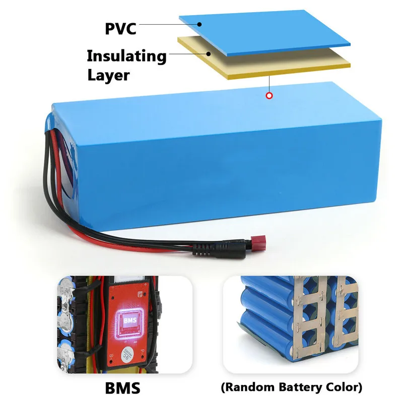 Aleaivy 48V 20AH High Power 1000W lithium Battery Pack for 54.6v 750W 1000W BAFANG Kit built-in 20A BMS With 2A Charger