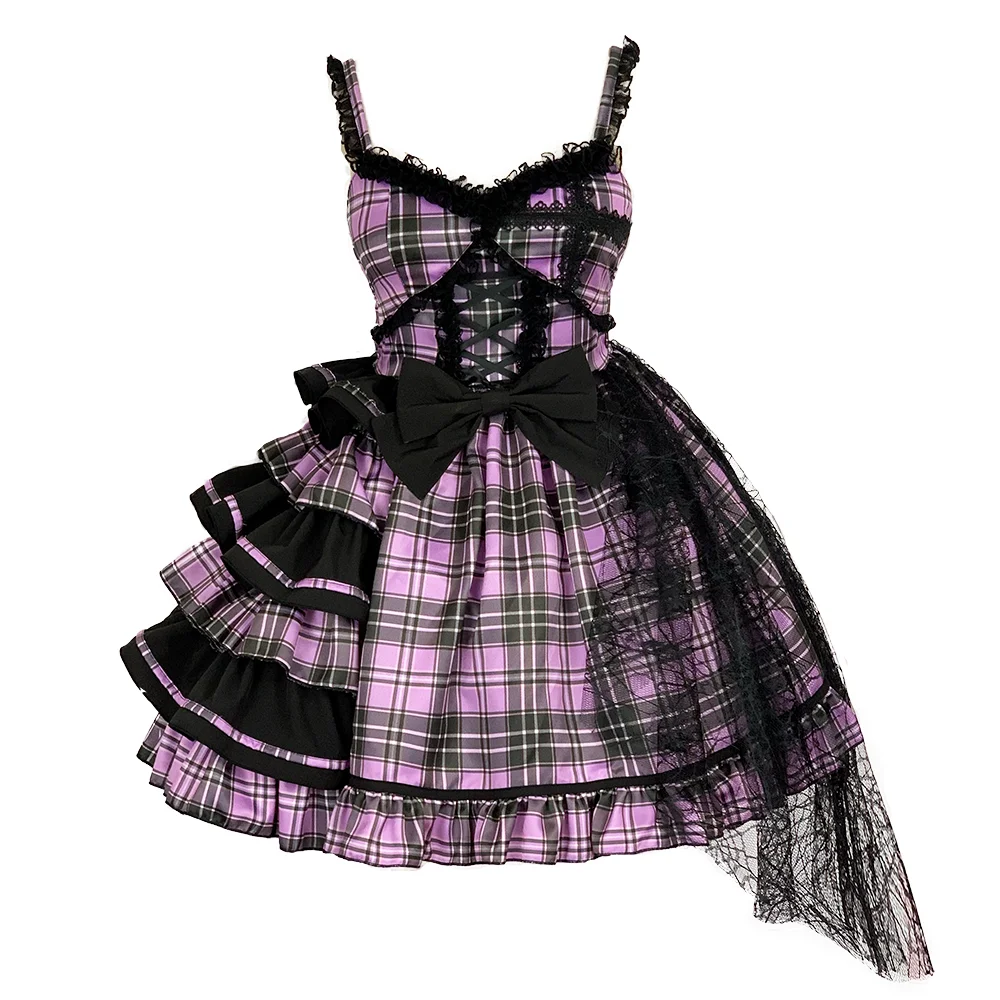 Gothic Sweet lolita dress retro lace bowknot jk uniform college style victorian dress kawaii girl gothic lolita cos loli