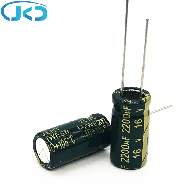 10pcs 16V 2200UF 10*20mm high frequency low impedance aluminum electrolytic capacitor 2200uf 16v 20%