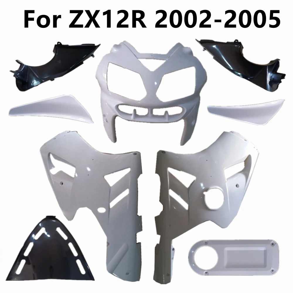 For ZX12R 2002-2005 Unpainted Fairing Bodywork Components Motorcycle 12R 02-03-04-05 Plastic Parts Pack Left and Right Cowling