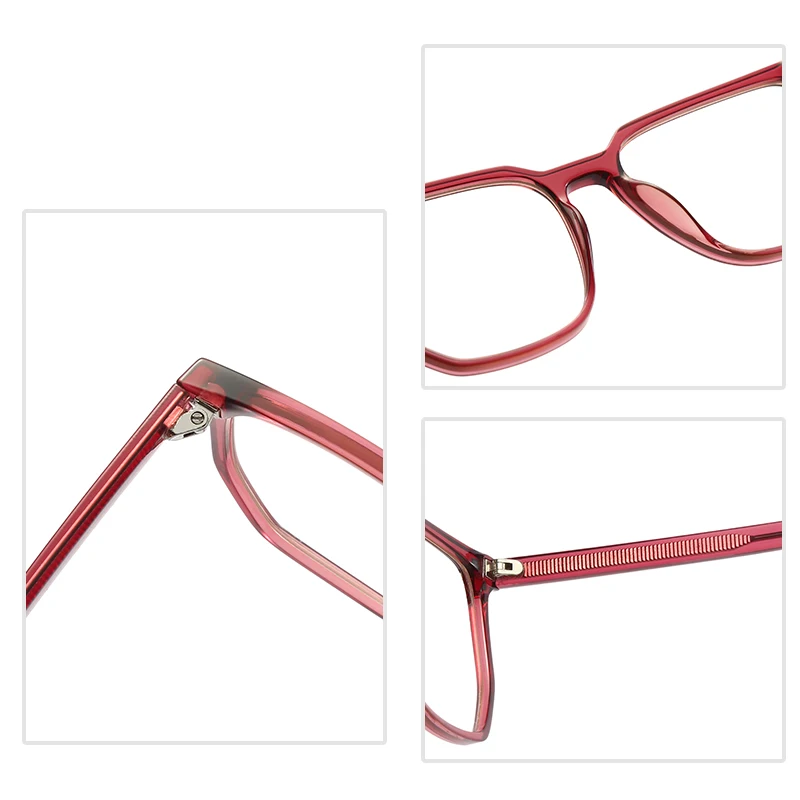Full Rim Square Glasses Frame Plastic Prescription Eyewear New Arrival Blue Light Blocking UV400 Anti-Reflective Coating