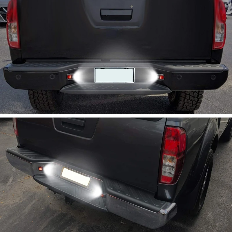 Luz LED SMD para matrícula de Nissan Navara D40, tubo rojo de 2 piezas, 2005-2016