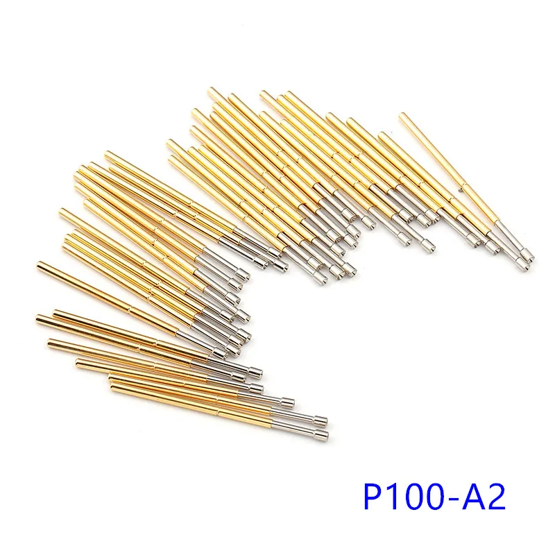 Heißer Verkauf 100PCS/tasche P 100-A2/E2/G2/H2/Q2 Messing Nickel überzogene Nadel 1,36mm Frühling Test Sonde