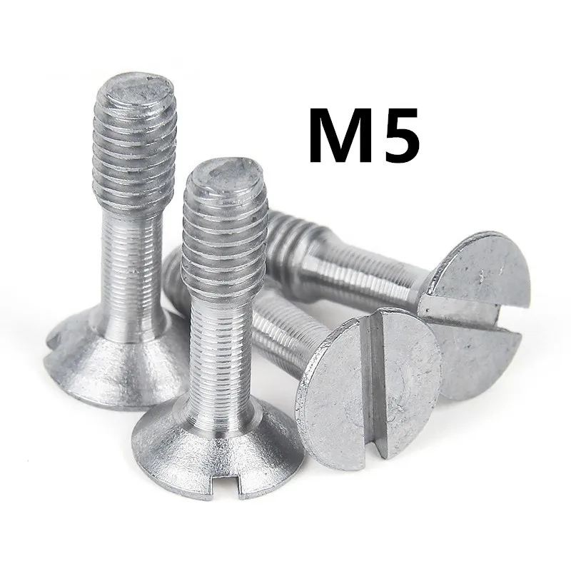 

20PCS M5x12/16/20/25/30/35mm 304 stainless steel slotted flat head locking screw countersunk head anti-dropping screw