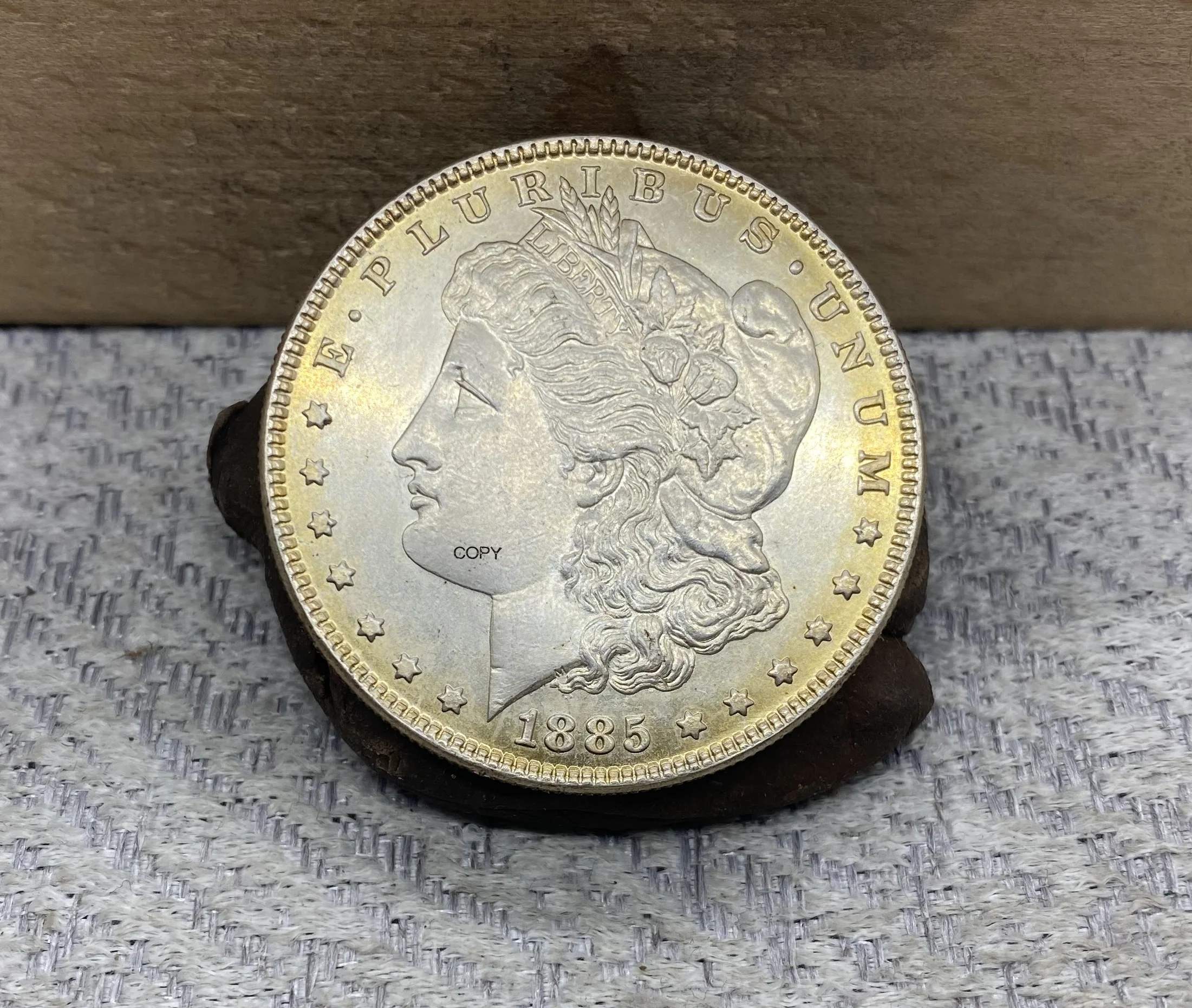 United States 1885 CC Morgan One Dollar US Coin Cupronickel Plated Silver Morgan Silver Dollor Coins