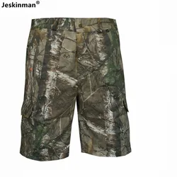 Outdoor 100% Cotton Quality Tree Bionic Camouflage Hunting Fishing Short Pants Breathable Comfortable Men's Camo Half Pants